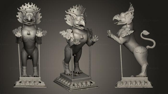 Скульптуры индийские (Грифон, STKI_0045) 3D модель для ЧПУ станка